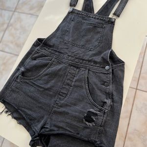 Black Short Overalls